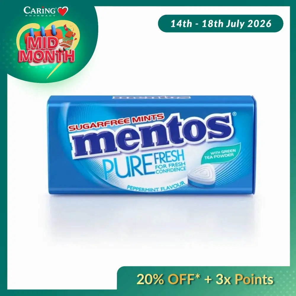 MENTOS PURE FRESH TIN PEPPERMINT 35G