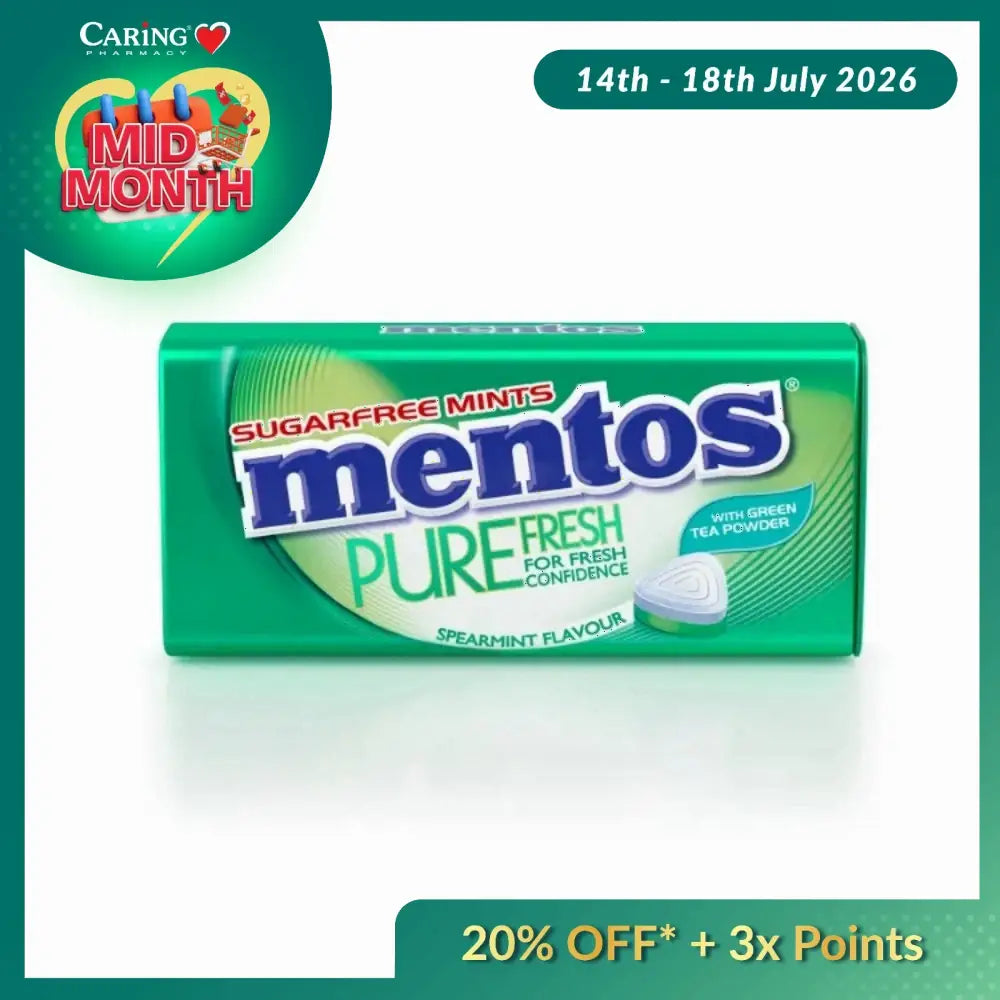 MENTOS PURE FRESH TIN SPEARMINT 35G