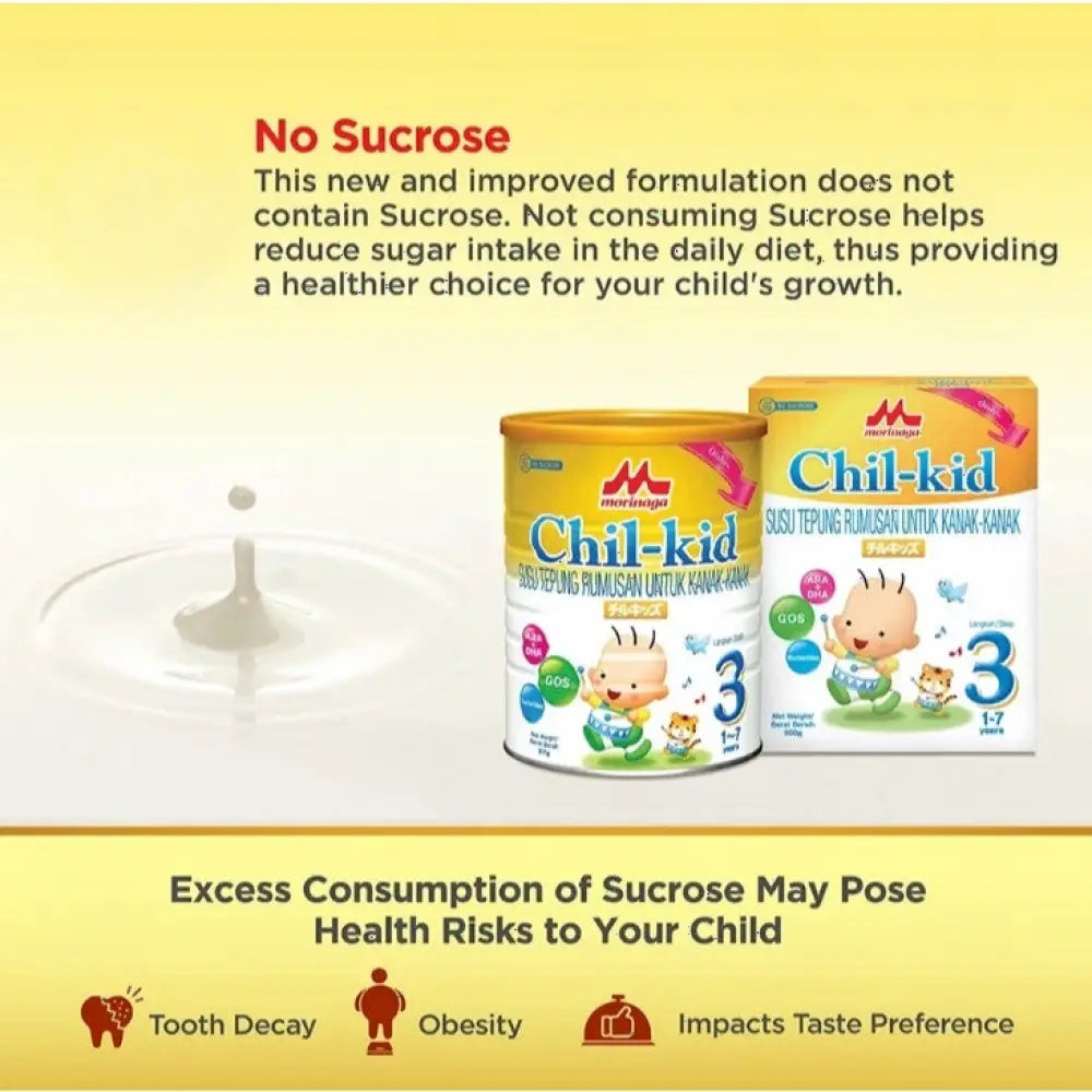 Morinaga Chil-Kid 900g formula milk with improved no sucrose formulation for children's healthy growth