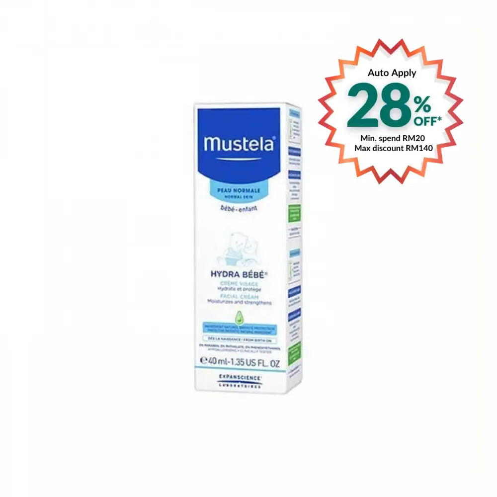 MUSTELA HYDRA BEBE FACIAL CREAM 40ML