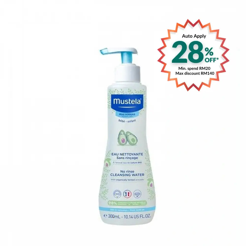 MUSTELA NO RINSE CLEANSING WATER 300ML
