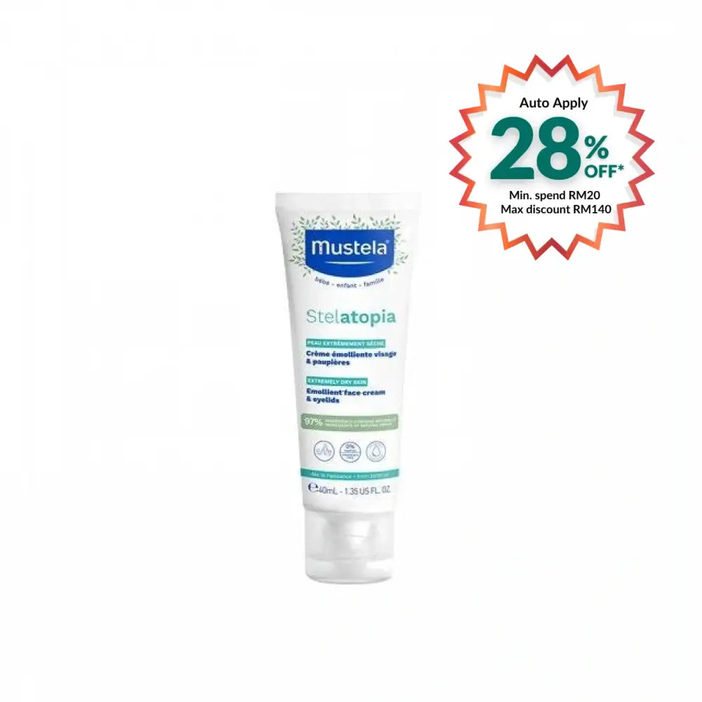 MUSTELA STELATOPIA EMOLLIENT FACE CREAM & EYELIDS 40ML