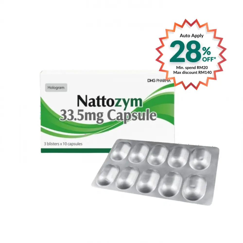 NATTOZYM 33.5MG CAPSULE 30S