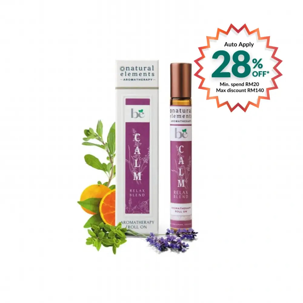 NATURAL ELEMENTS AROMATHERAPY BE CALM RELAX BLEND ROLL ON 10ML