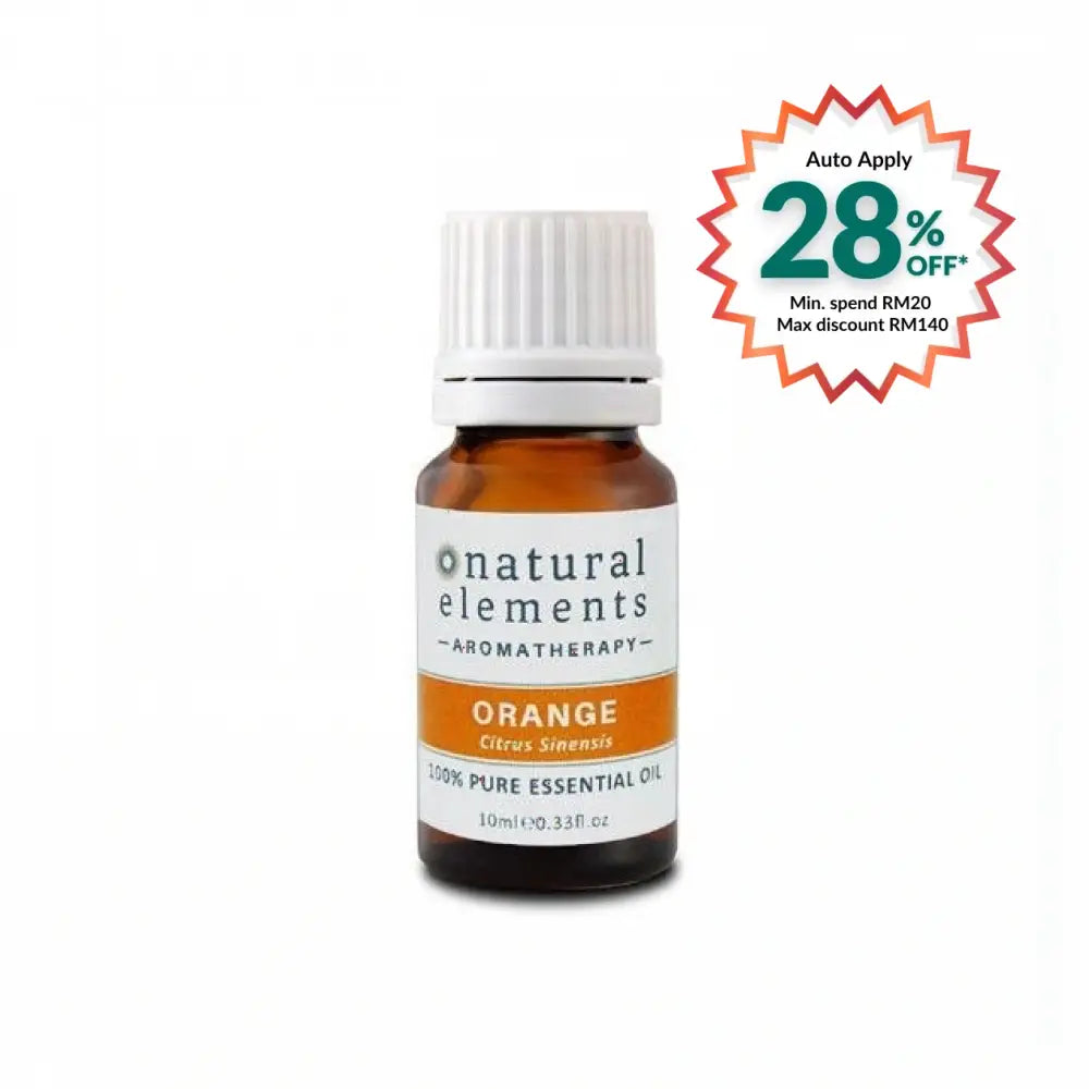 NATURAL ELEMENTS AROMATHERAPY ORANGE PURE ESSENTIAL OIL 10ML
