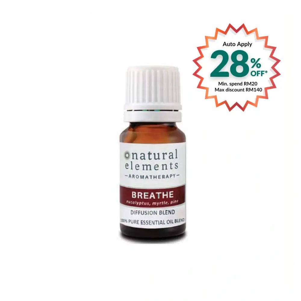 NATURAL ELEMENTS AROMATHERPY BREATHE ESSENTIAL OIL BLEND 10ML