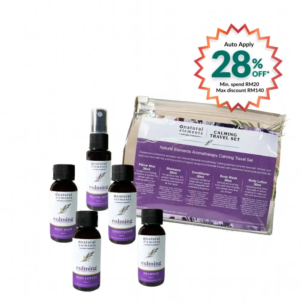 NATURAL ELEMENTS AROMATHERPY CALMING TRAVEL SET