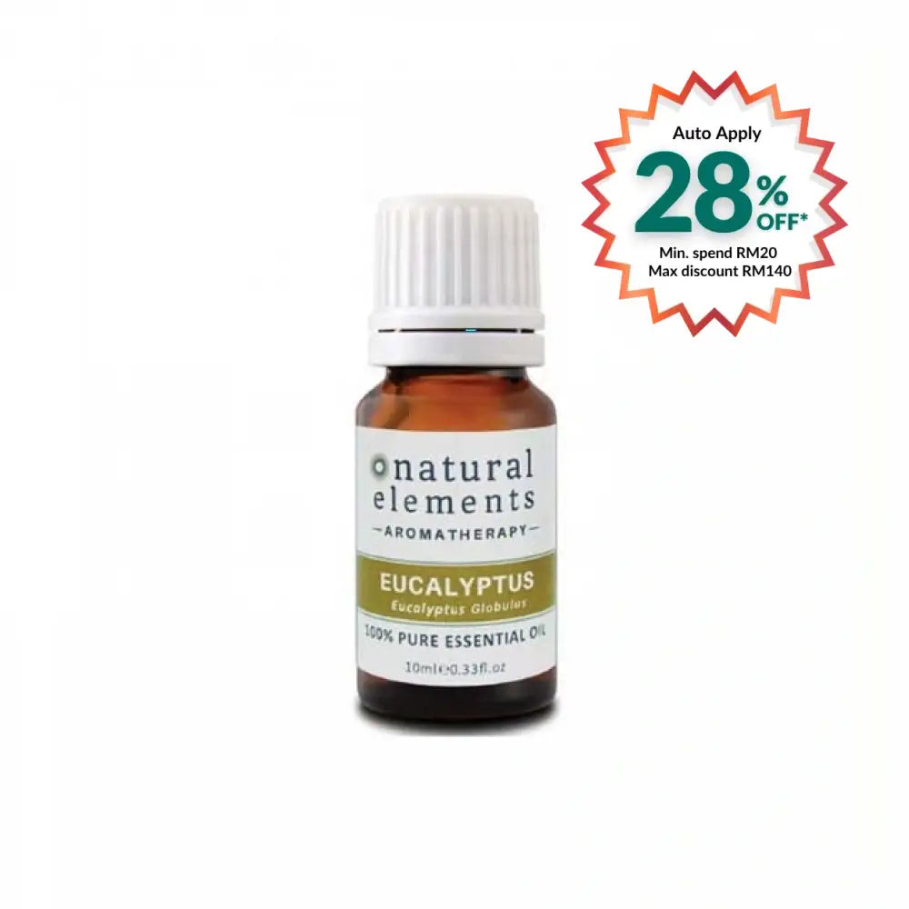NATURAL ELEMENTS AROMATHERPY EUCALYPTUS PURE ESSENTIAL OIL 10ML
