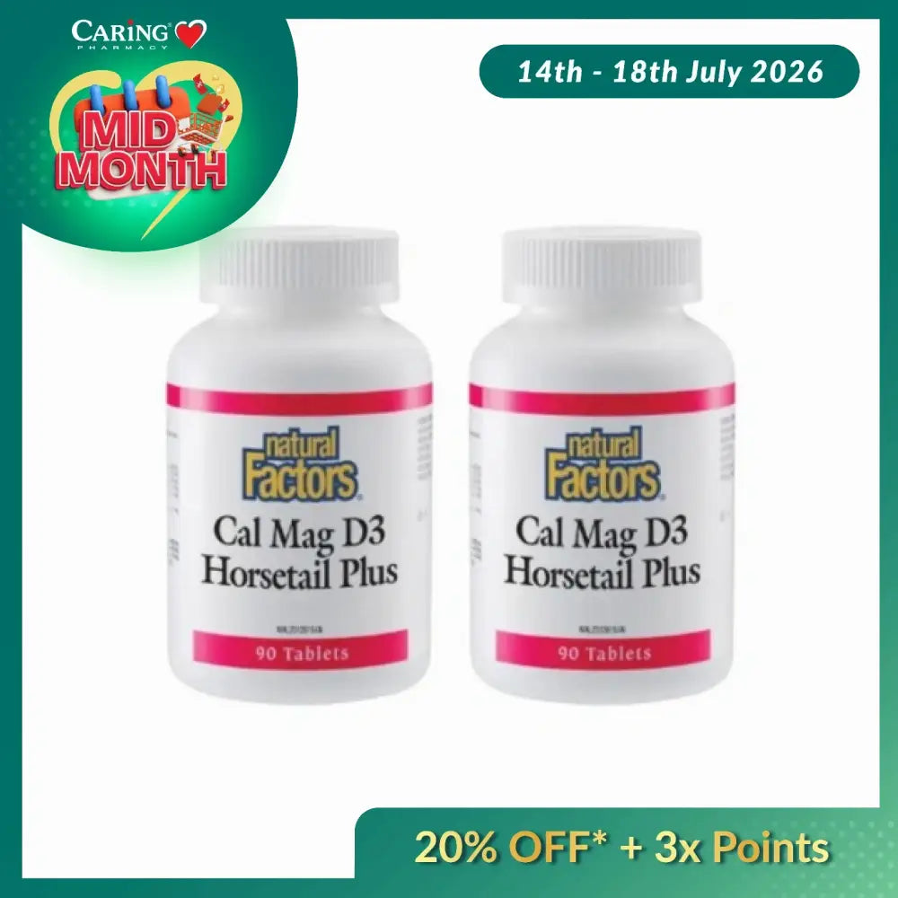 NATURAL FACTORS CALMG D3 HORSETAILPLUS 90SX2
