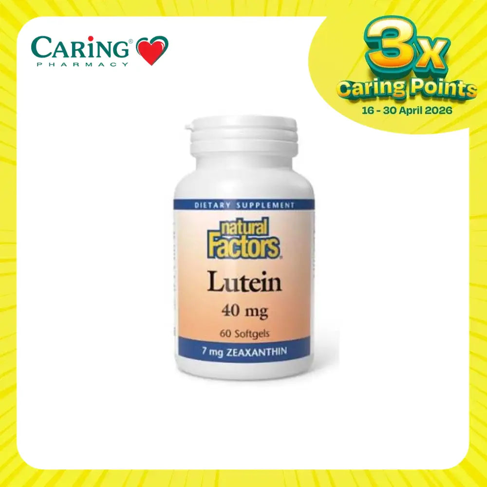 NATURAL FACTORS LUTEIN 40MG PLUS 60S