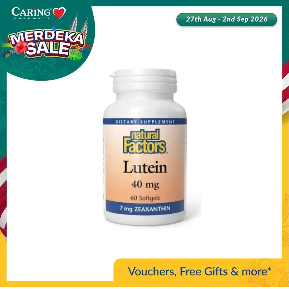 NATURAL FACTORS LUTEIN 40MG PLUS 60S