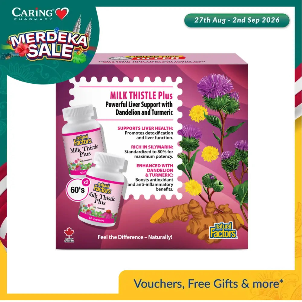 NATURAL FACTORS MILK THISTLE PLUS 60SX2