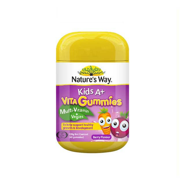 Nature's Way Kids A+ Vita Gummies in Berry Flavor, kids multivitamin gummies for healthy growth and development