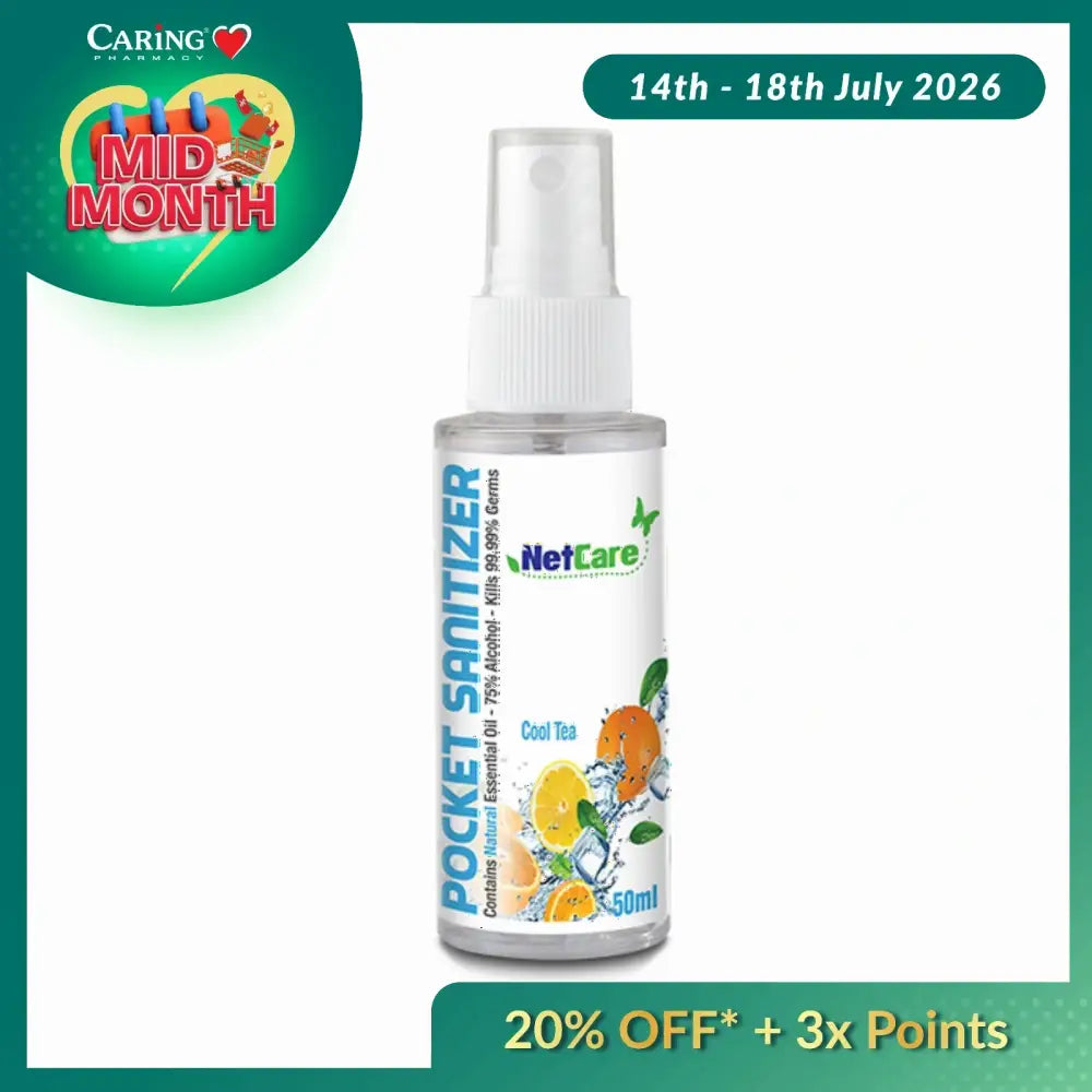 NETCARE COOL TEA POCKET HAND SANITIZER SPRAY 50ML