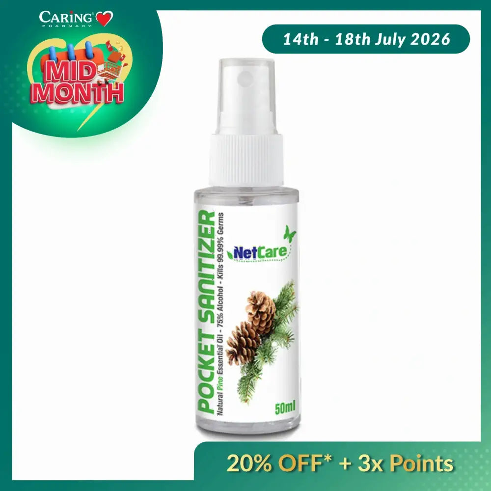 NETCARE PINE POCKET HAND SANITIZER SPRAY 50ML