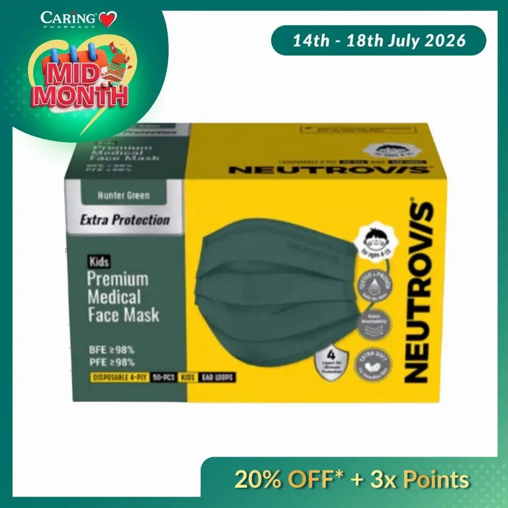 NEUTROVIS CH 4PLY MASK HUNTER GREEN 50S