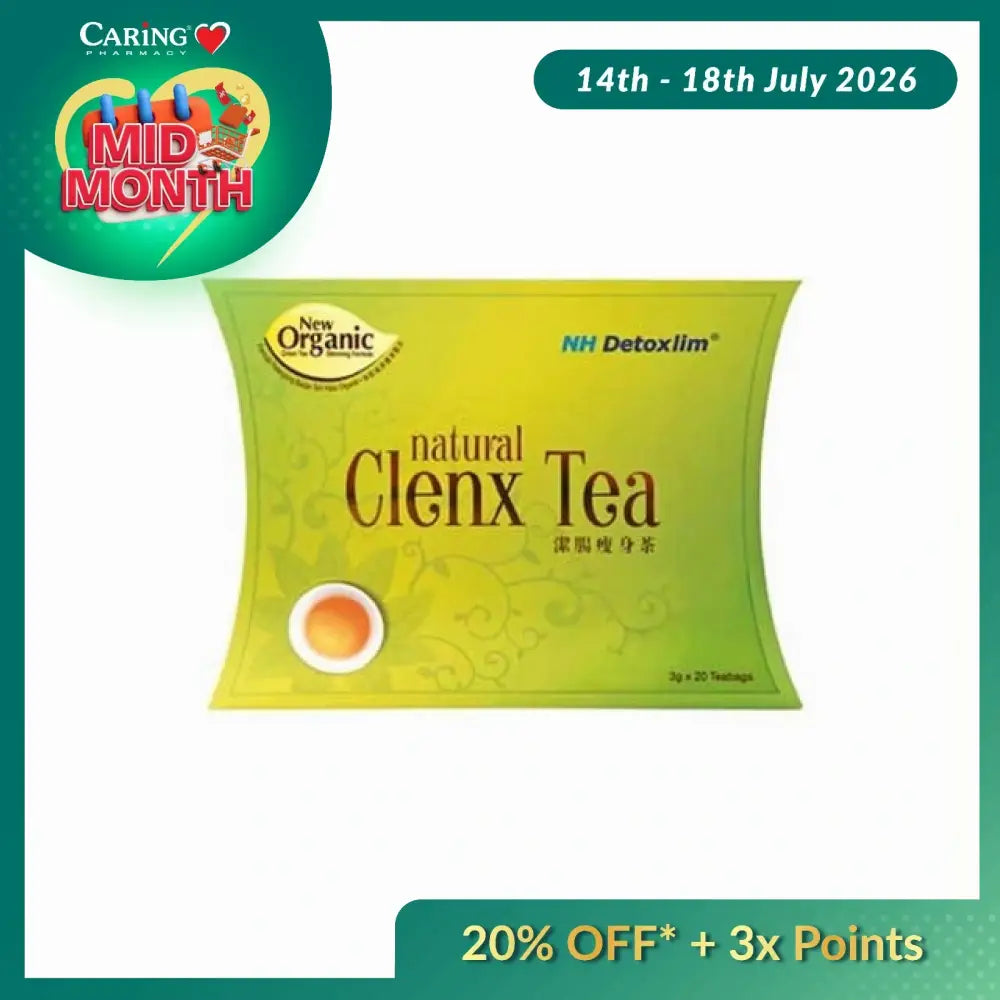 NH Detoxlim natural clenx tea detox box with 20 tea bags for rejuvenating body cleanse
