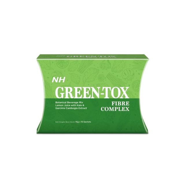 NH Green-Tox Fiber Complex 15g box containing botanical beverage mix with Garcinia Cambogia