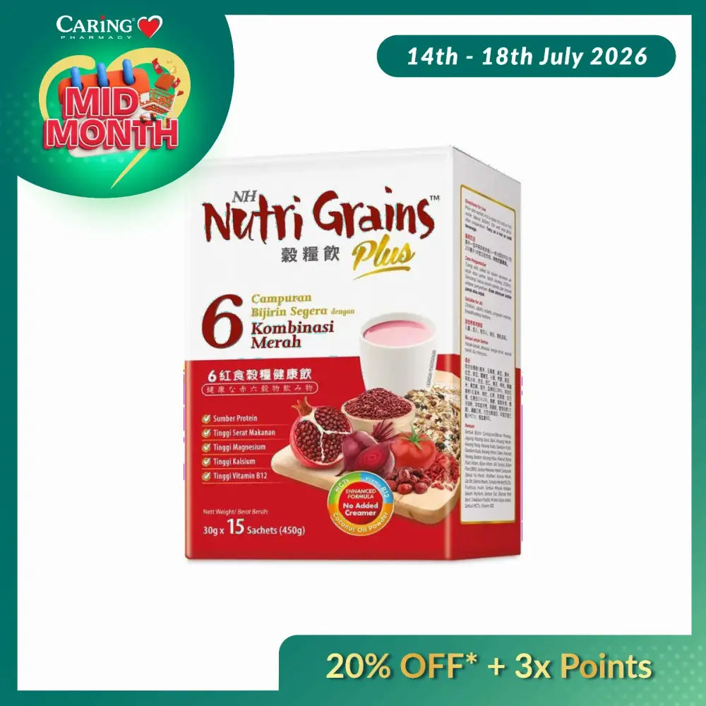NH NUTRI GRAINS PLUS WITH 6 RED 30G X 15S