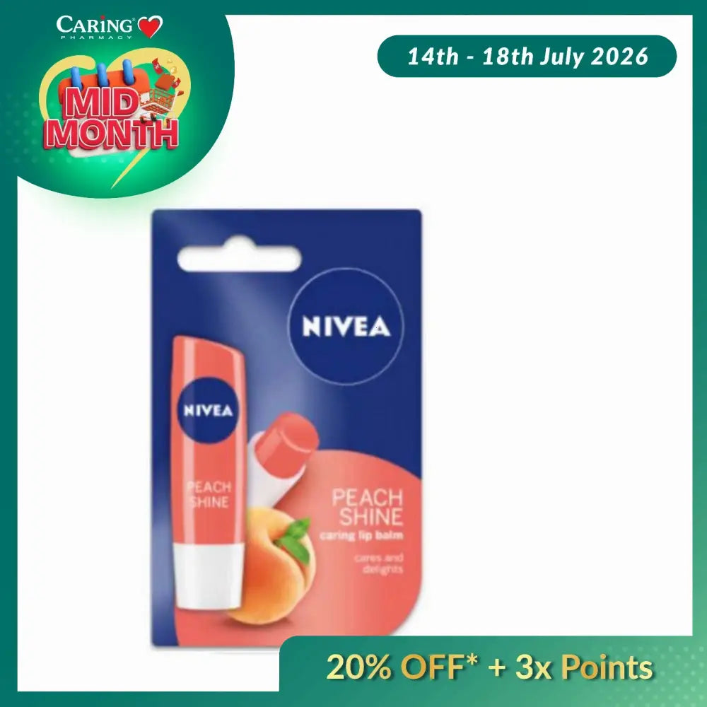 NIVEA LIP FRUITY SHINE PEACH 4.8G