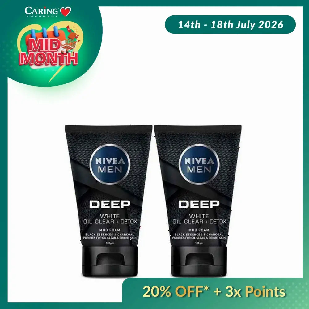 NIVEA MEN DEEP BRIGTENING OIL CLEAR MUD FOAM 100ML 2S