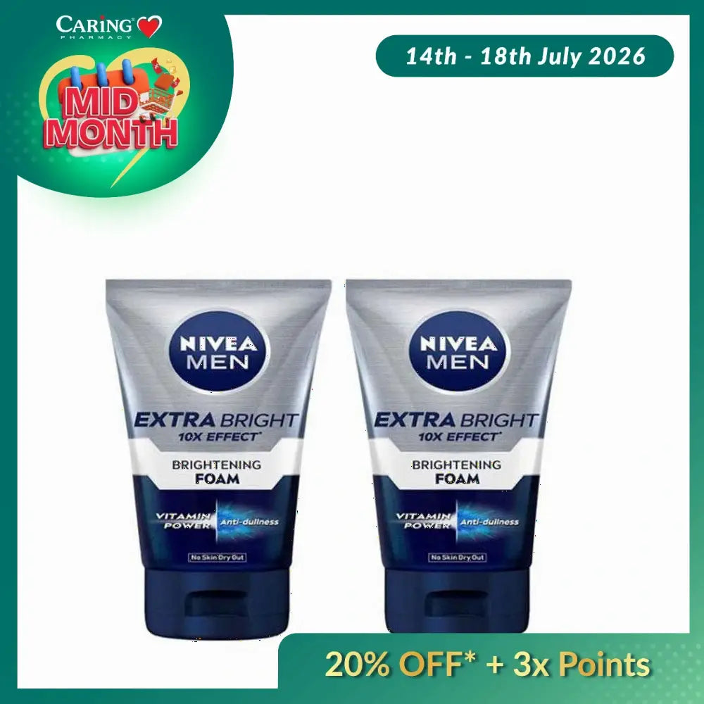 NIVEA MEN EXTRA BRIGHT MUD FOAM 3D ACTION 100G 2S