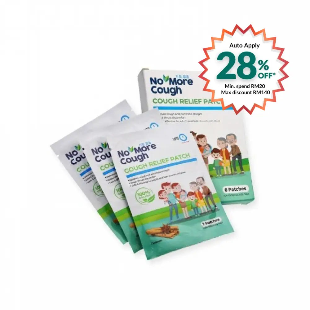 NO MORE COUGH RELIEF PATCH 6S