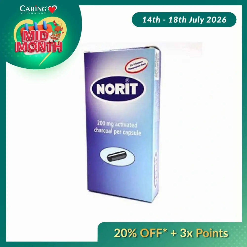 NORIT 200MG (ACTIVATED CHARCOAL) 15SX2