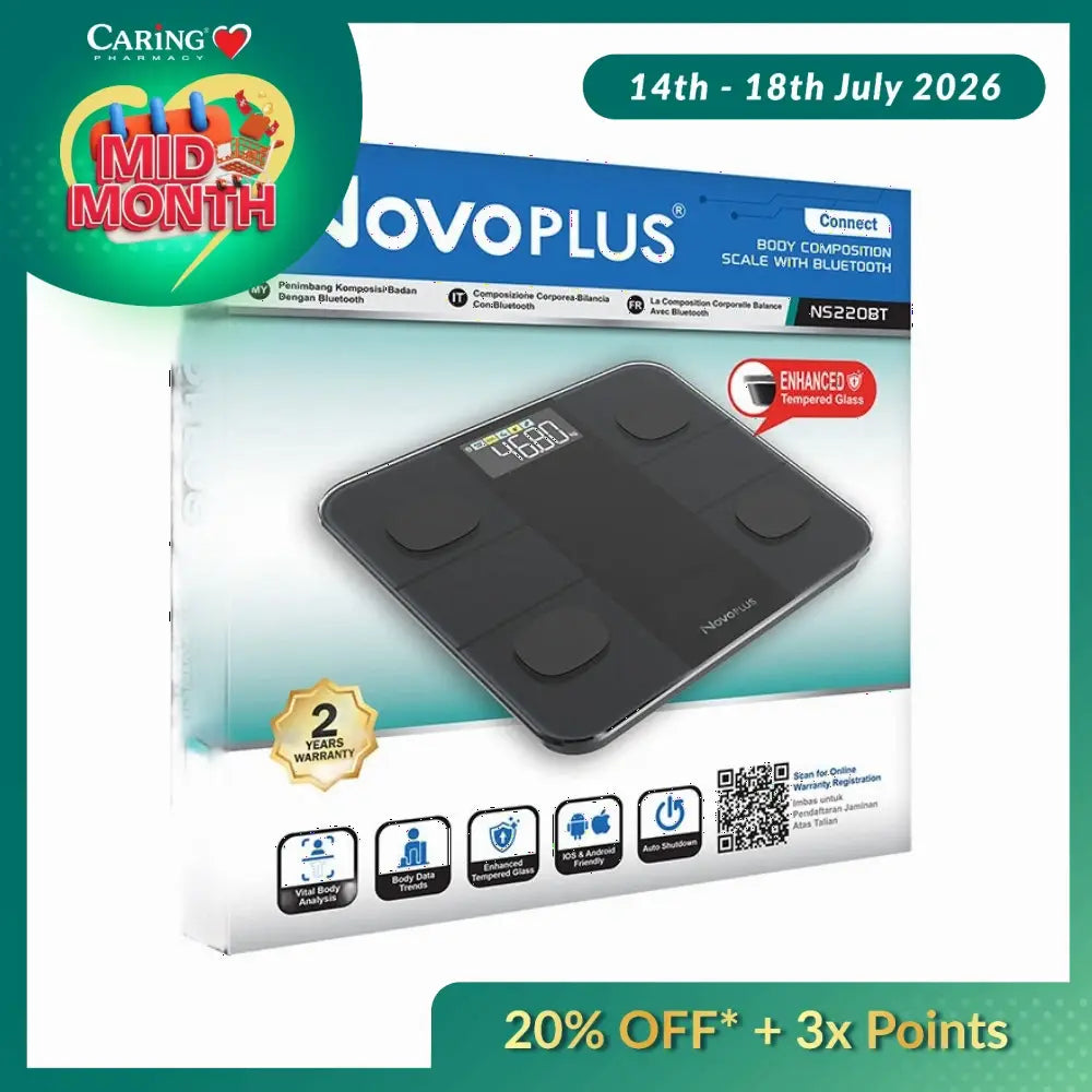 NOVOPLUS BODY COMPOSITION SCALE WITH BLUETOOTH NS220BT