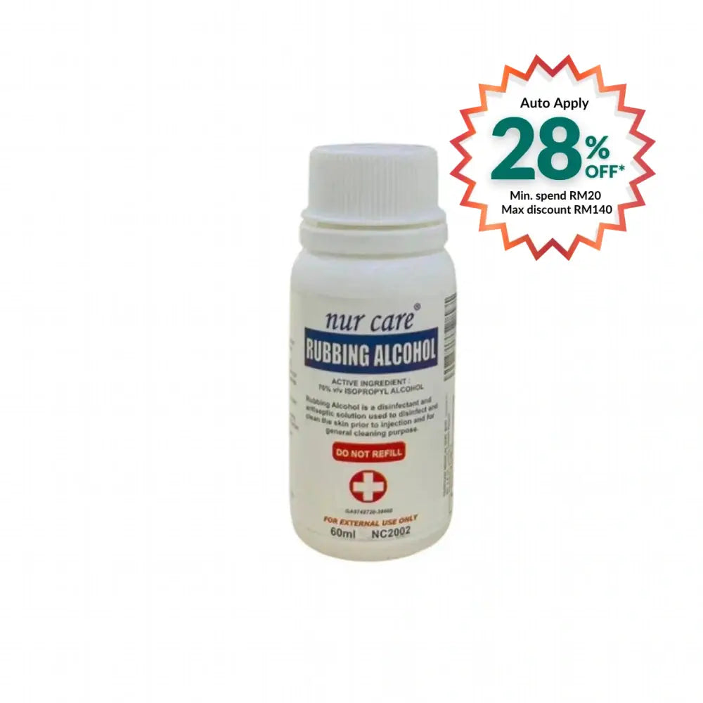 NUR CARE RUBBING ALCOHOL 60ML