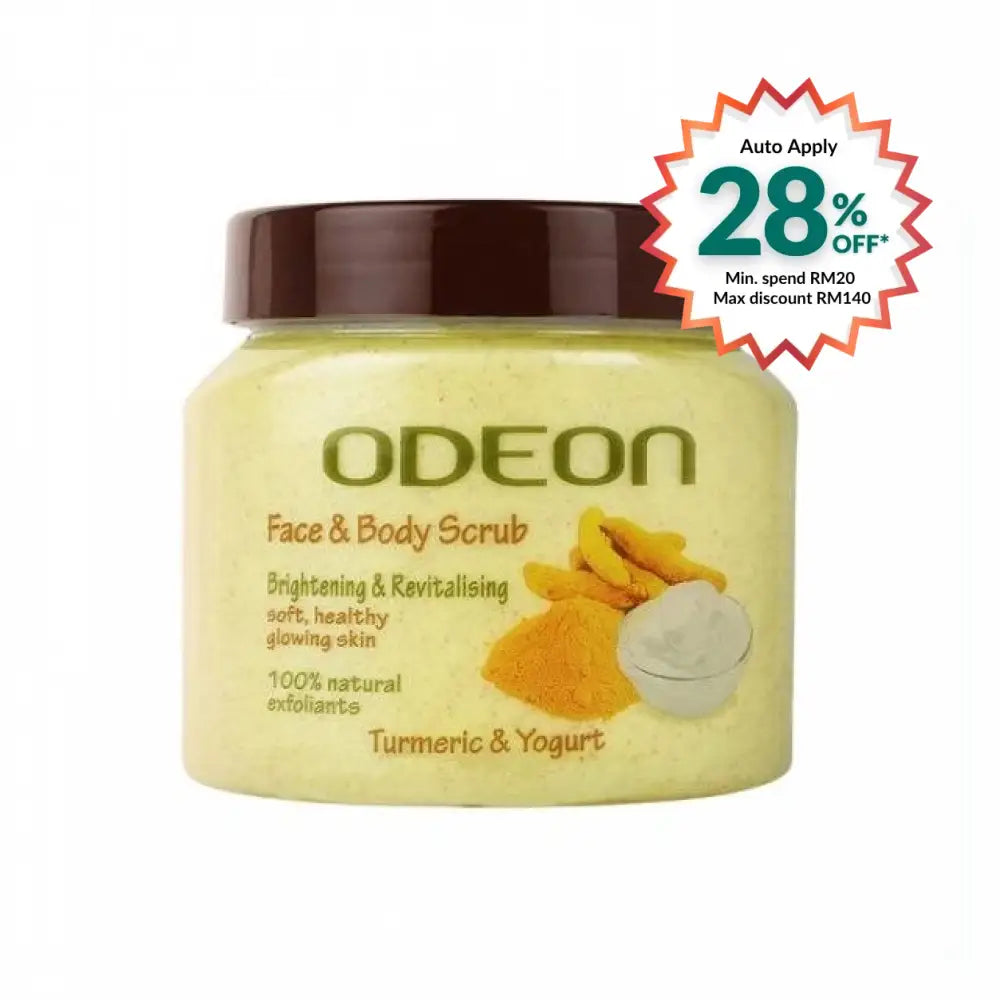 ODEON FACE & BODY SCRUB TURMERIC & YOGURT 300ML