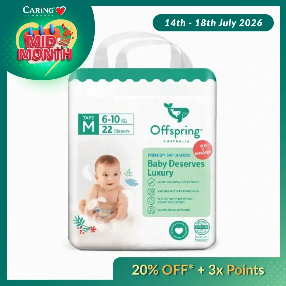 OFFSPRING FASHION TAPE DIAPERS M 22S