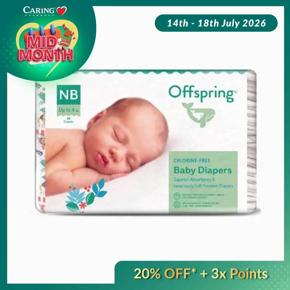 OFFSPRING FASHION TAPE DIAPERS NEW BORN 56S