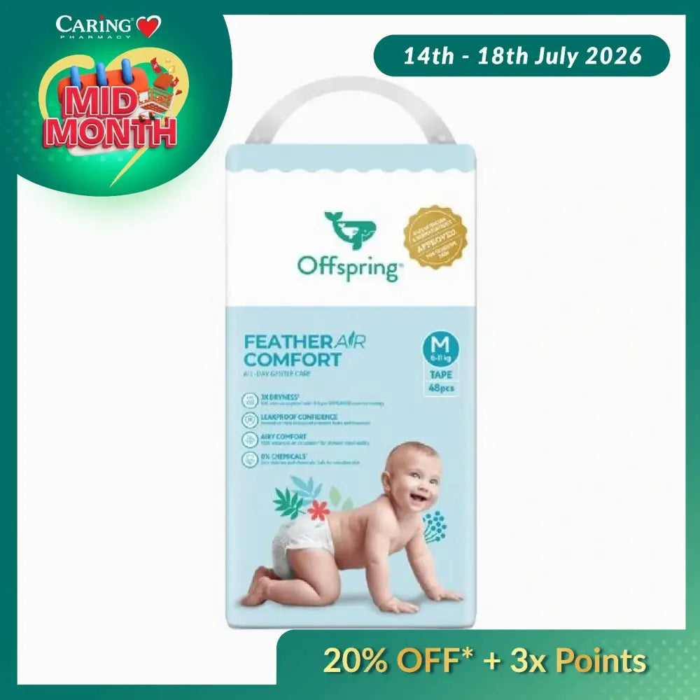 OFFSPRING FEATHER AIR COMFORT TAPE DIAPER M 48S