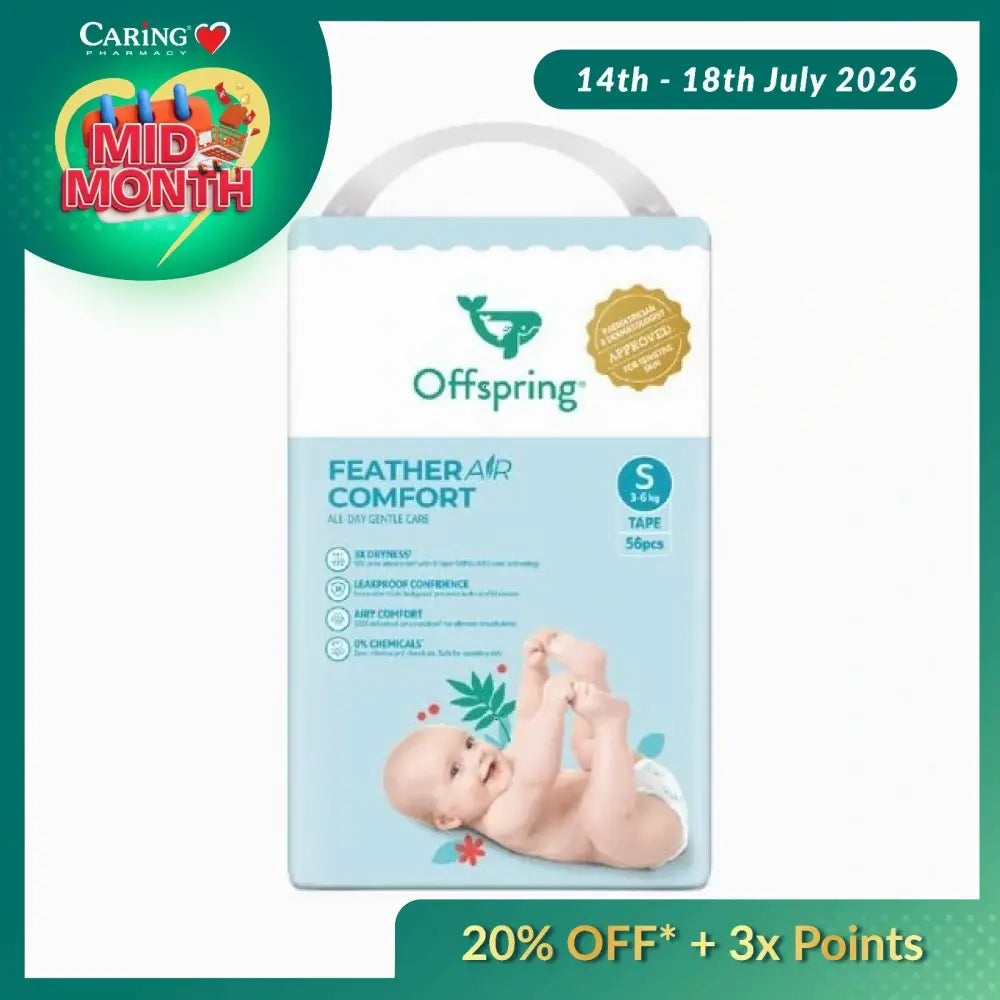 OFFSPRING FEATHER AIR COMFORT TAPE DIAPER S 56S