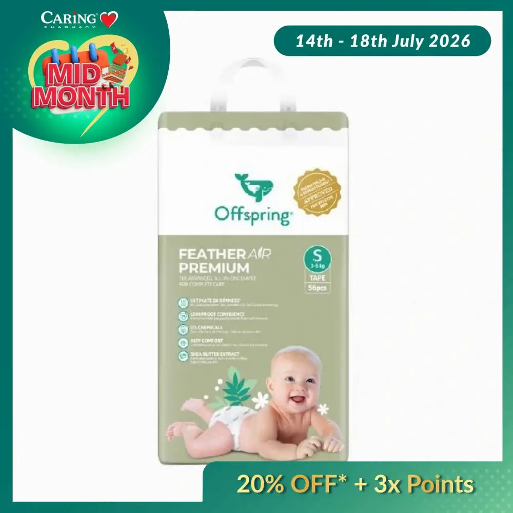 OFFSPRING FEATHER AIR PREMIUM TAPE DIAPER S 56S