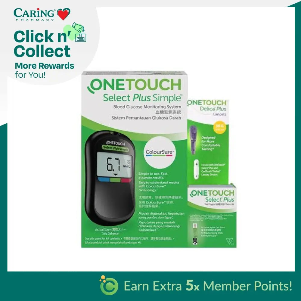 ONETOUCH SELECT PLUS SIMPLE BGM + SELECT PLUS 25S + DELICA PLUS LANCET 25S