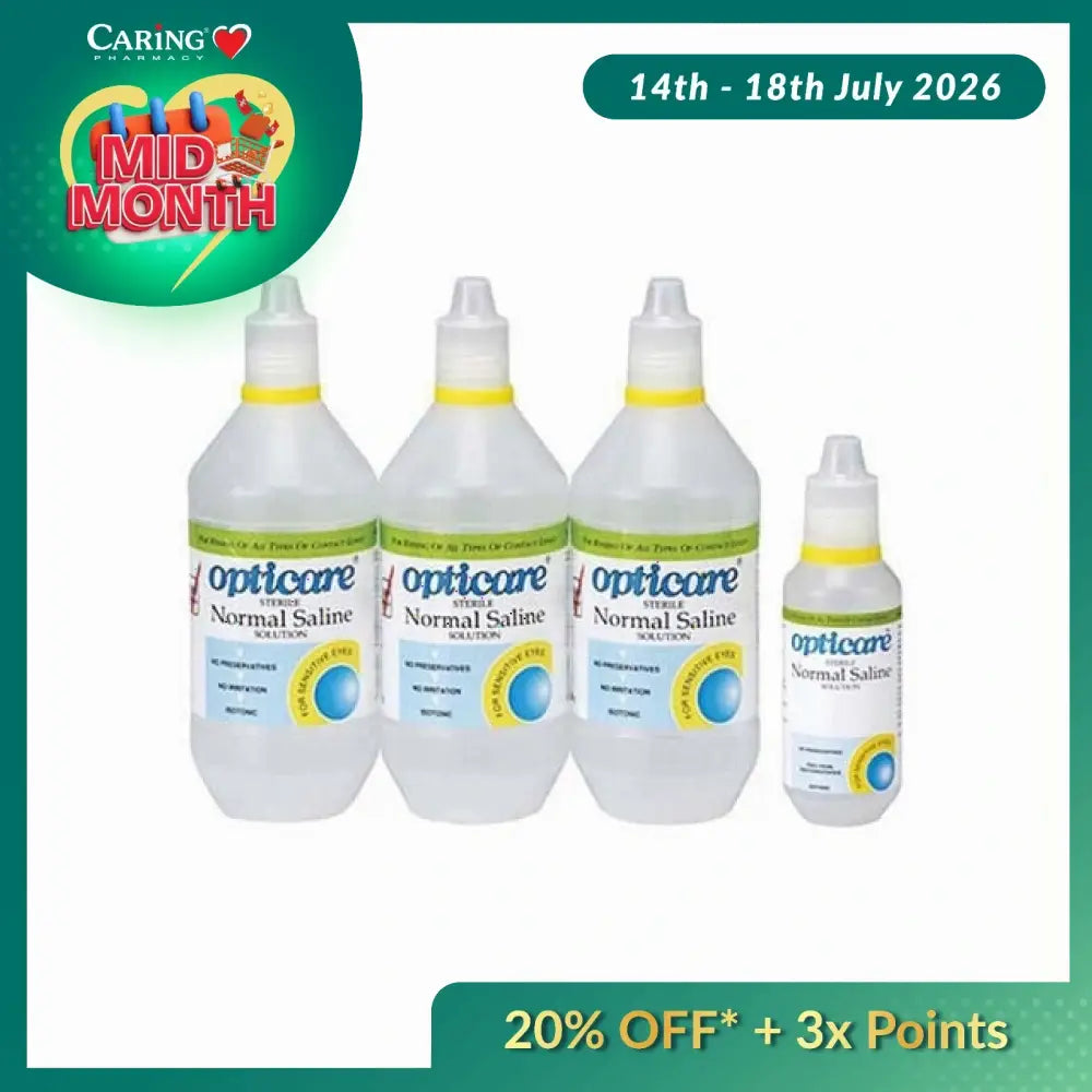 OPTICARE NORMAL SALINE 500ML 3S + 120ML