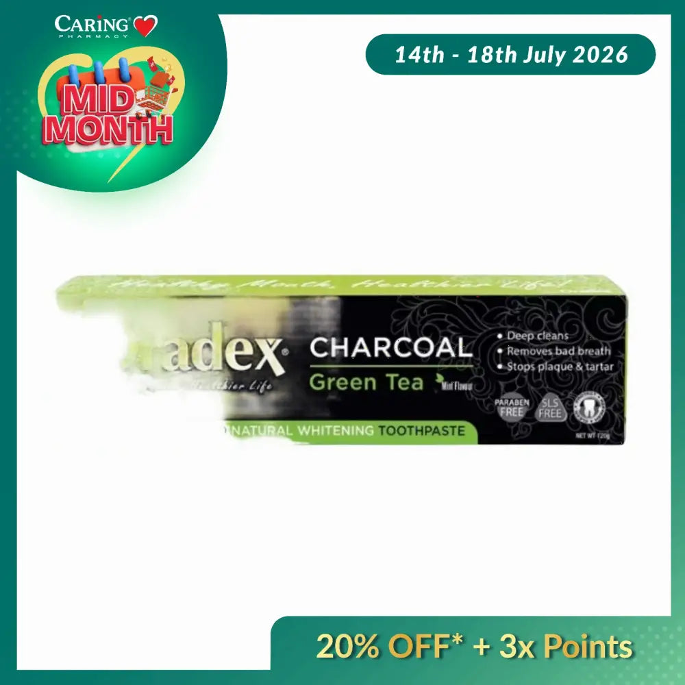 ORADEX CHARCOAL TOOTHPASTE - GREEN TEA 120G
