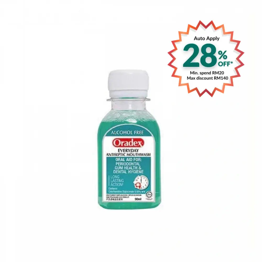 ORADEX EVERYDAY ANTISEPTIC MOUTHWASH 90ML