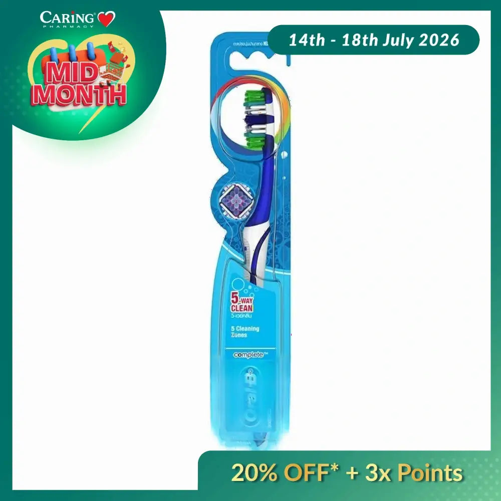 ORAL B TOOTHBRUSH COMPLETE 5 WAY CLEAN MEDIUM 1S