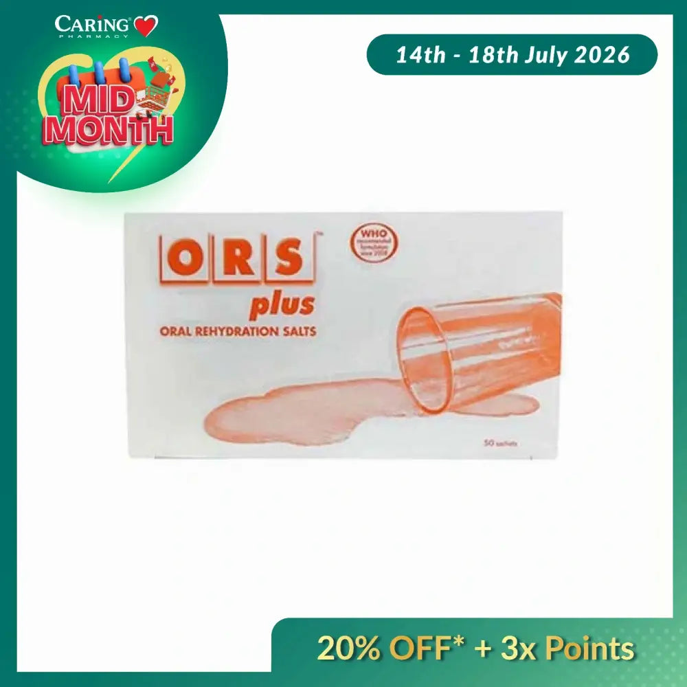 ORS B PLUS ORAL REHYDRATING SALT (ORANGE) 1G 50S