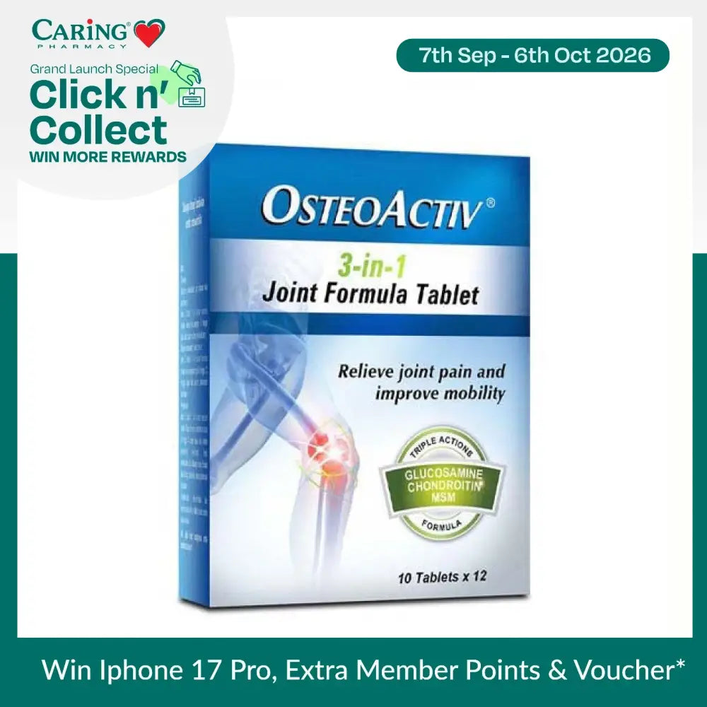 OSTEOACTIV 3IN1 JOINT FORMULA TAB 10S X 12 BLISTER