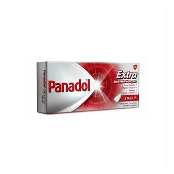 Panadol Extra 12 tablets for effective pain relief and fast-acting formula for headaches and aches