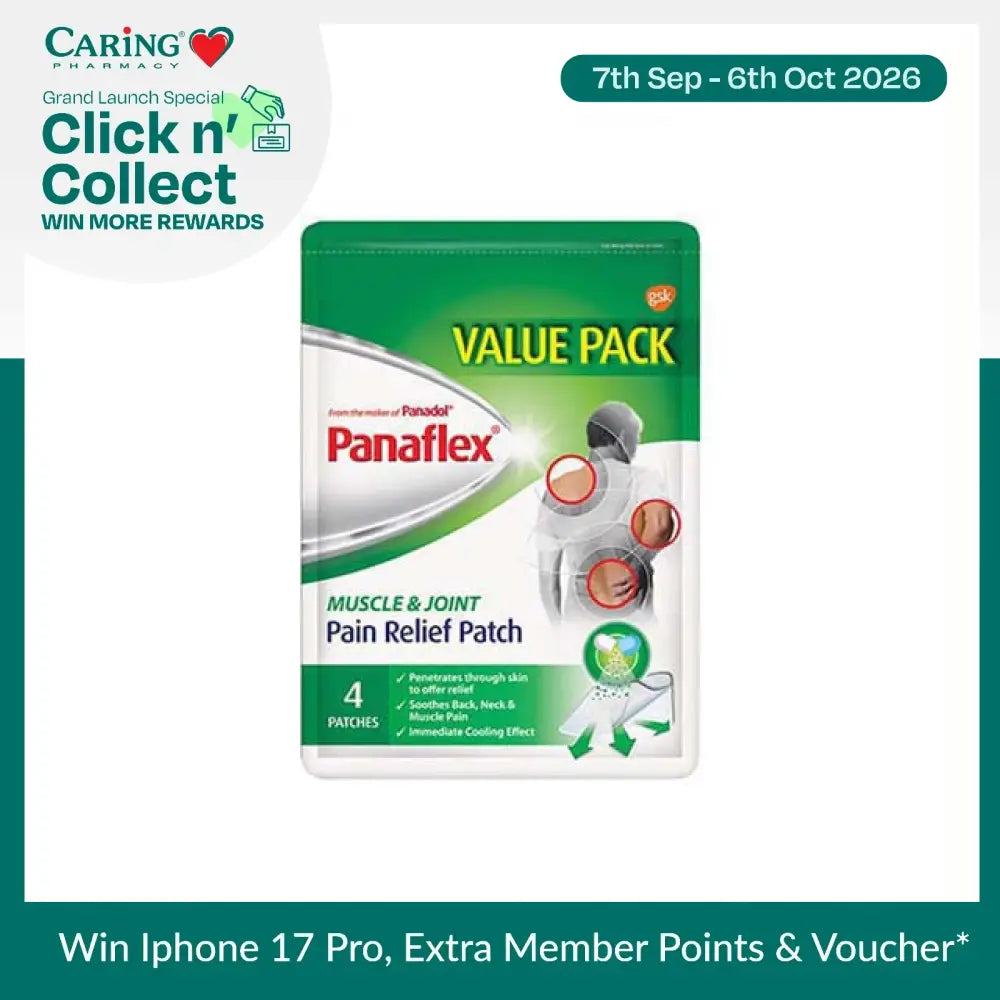 Panaflex 4S pain relief patch value pack for muscle and joint support with soothing cooling effects