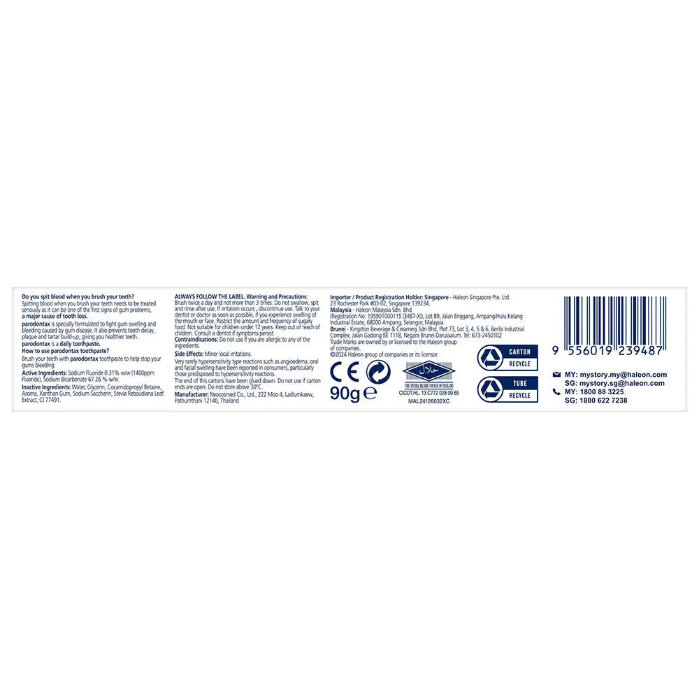 PARODONTAX DAILY FLOURIDE TOOTHPASTE 90G ORIGINAL