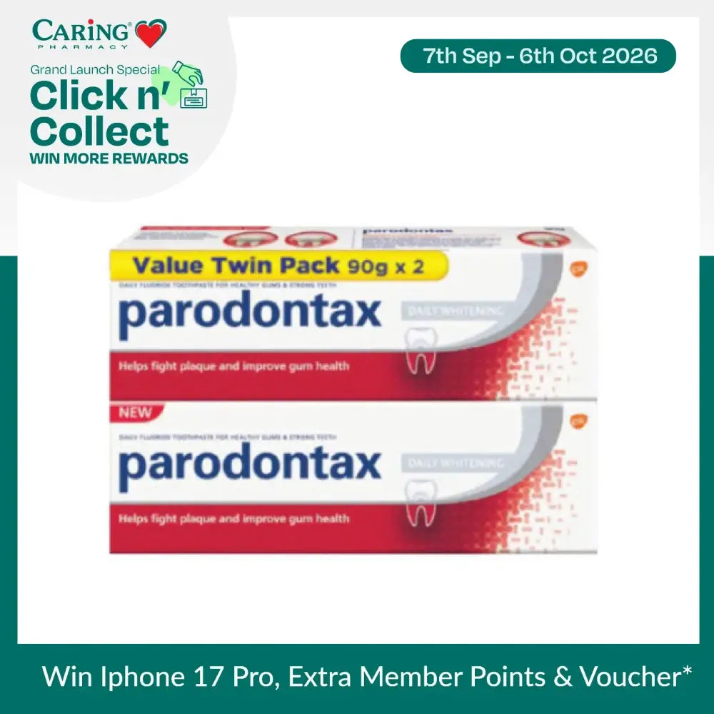 PARODONTAX DAILY FLUORIDE WHITENING TOOTHPASTE 90G 2S