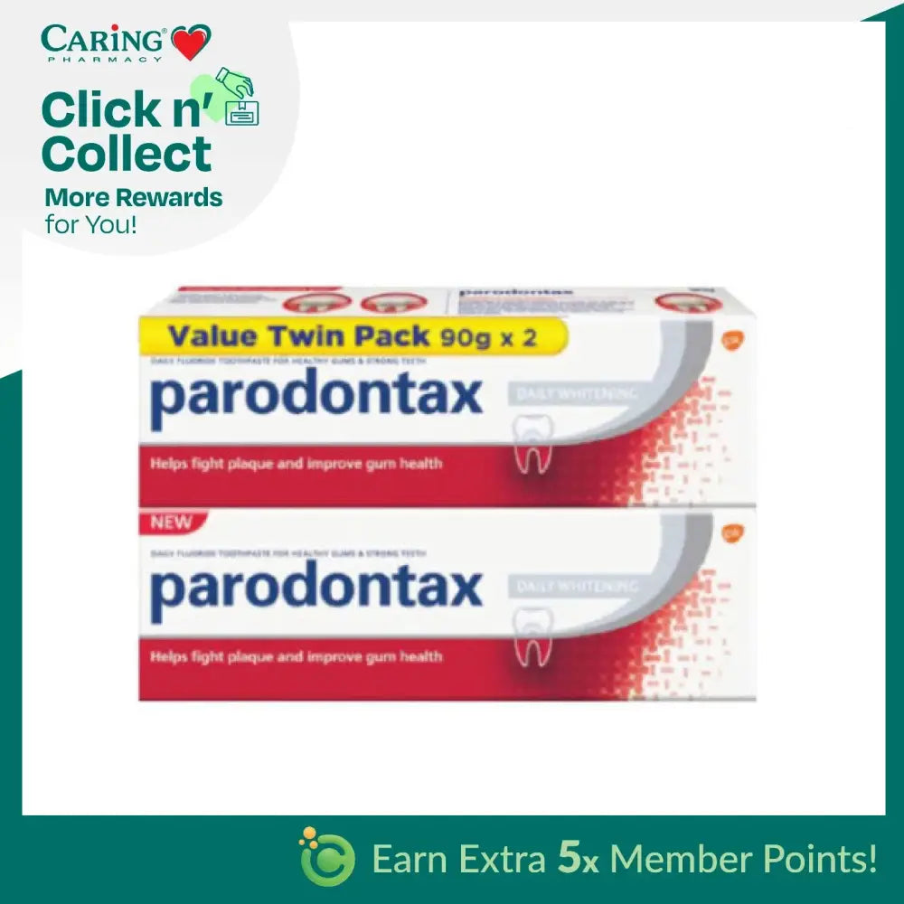 PARODONTAX DAILY FLUORIDE WHITENING TOOTHPASTE 90G 2S