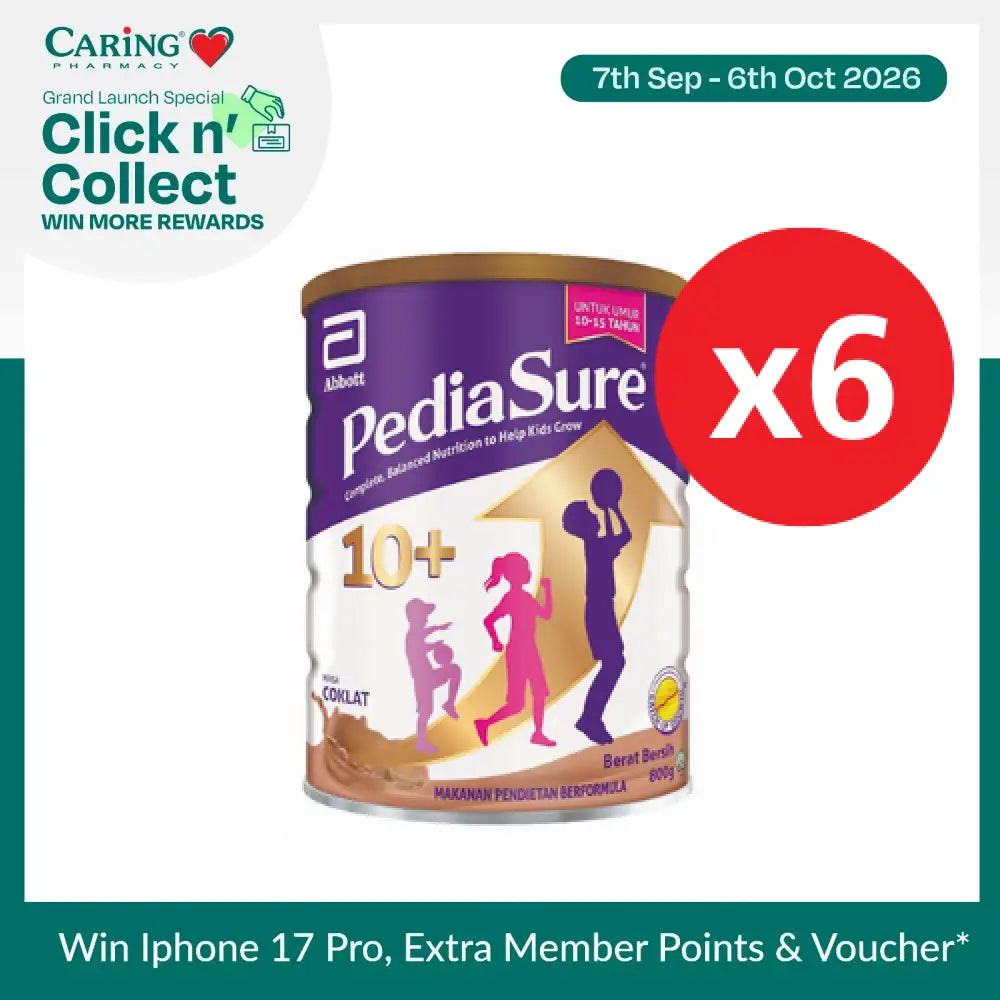 PEDIASURE 10+ CHOC 850G CAN X6