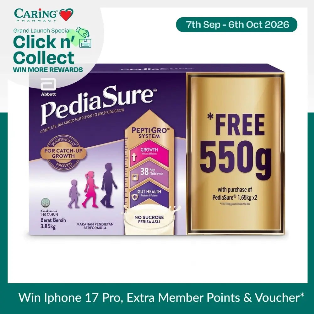 PEDIASURE PEPTIGRO VANILLA 1.65KGX2 + FOC 550G